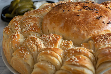 Table ful of ofod on easter holyday