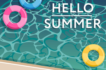 Summer holiday poster template.