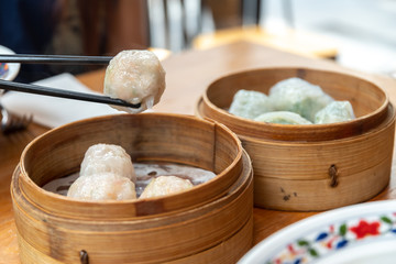 Popular asia food fork dimsum