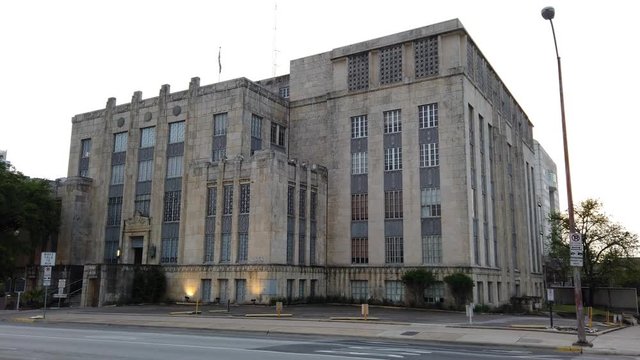 Travis County District Clerk building in downtown Austin, Texas