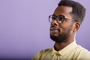 Obraz premium Closeup portrait of american man indoor