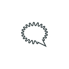 Speech bubble, speech balloon, chat bubble vector icon for apps and websites
