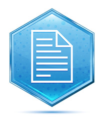 Page icon crystal blue hexagon button