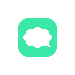 Speech bubble, speech balloon, chat bubble vector icon for apps and websites