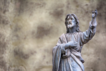 Close-up of the Jesus Christ statue