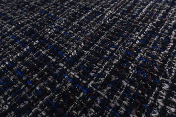 Obraz premium Closeup of checkered fabric with textile texture background