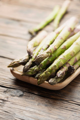 Raw spring asparagus