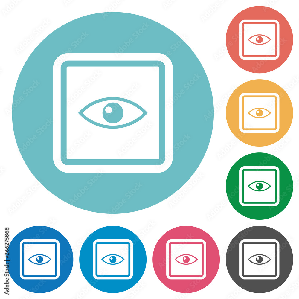 Poster invert object flat round icons