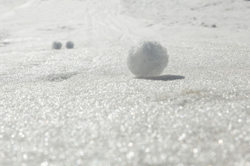 Snow ball closeup