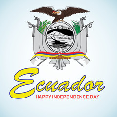 ecuador independence day logo design vector