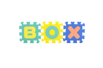 Obraz premium Box wordblock isolated on white