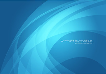 Abstract blue curve light energy design modern futuristic technology background vector illustration.