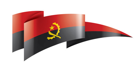 Angola flag, vector illustration on a white background