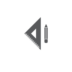 Ruler, Equipment, Instrument of Measurement vector icon, isolated on white background