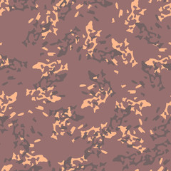 Naklejka na ściany i meble Mountain camouflage of various shades of beige, brown and dusty wine red colors
