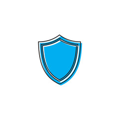 shield or guard vector icon concept, isolated on white background