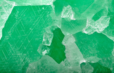 green macro texture of calcite mineral