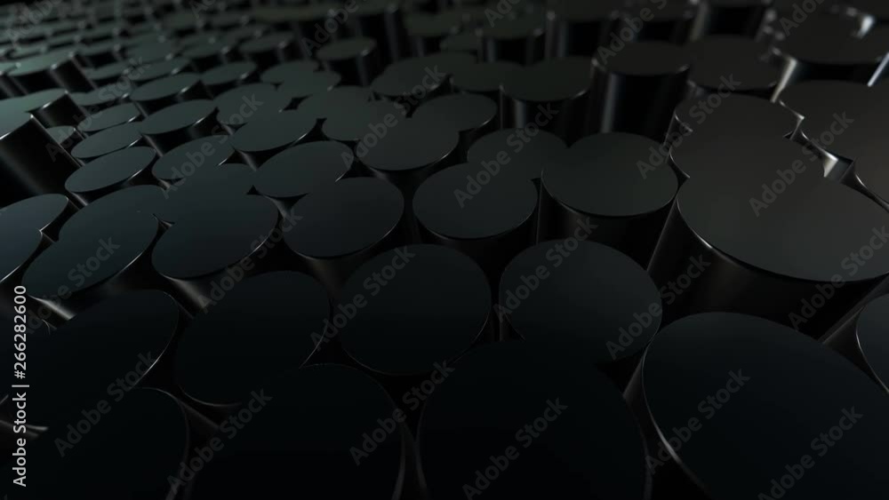 Poster 4k abstract round background random motion, 3d dark animation