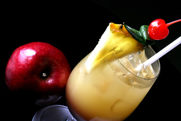 The Tequila Sunrise is a cocktail made of tequila, orange juice, and grenadine syrup and served unmixed in a tall glass. The name is for an appearance with gradations of color resembling a sunrise.