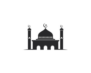 Mosque Moslem icon vector Illustration design template