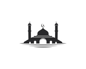 Mosque Moslem icon vector Illustration design template