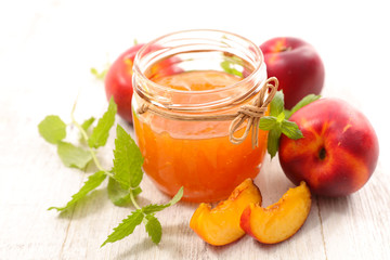 peach jam and mint, studio shot