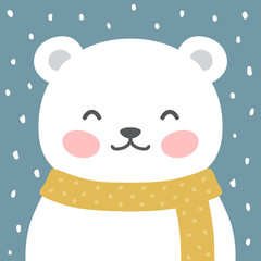 Cute Bear vector print, baby shower card. teddy with hello write cartoon illustration, christmas greeting card, kids cards for birthday poster or banner, cartoon invitation