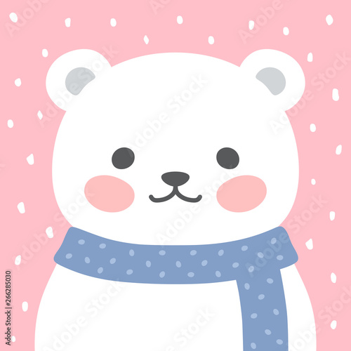 Cute Bear Vector Print Baby Shower Card Teddy With Hello Write