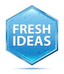 Fresh Ideas crystal blue hexagon button