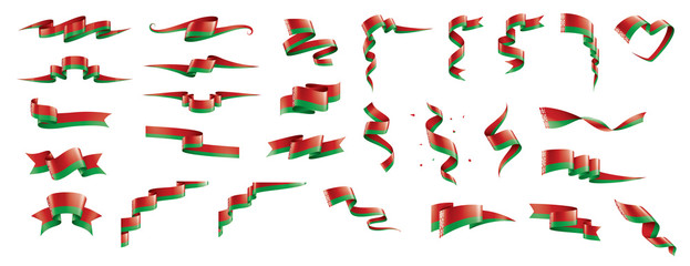 Fototapeta na wymiar Belarus flag, vector illustration on a white background
