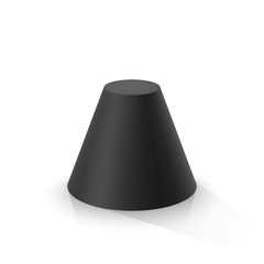 Black frustum cone