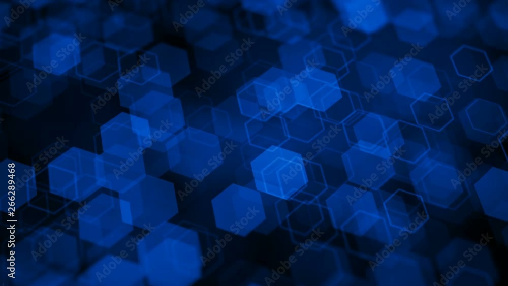 Poster 4k drawing hexagon shapes motion background animation - loop