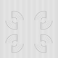 Abstract white background with black lines pattern