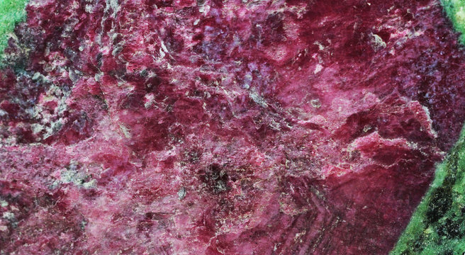 ruby crystal in the green fuchsite