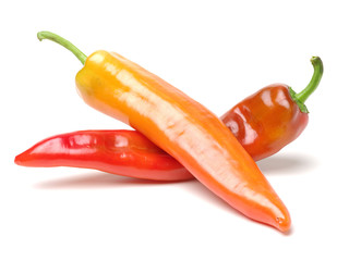 Fresh red pepper on white background