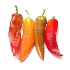 Fresh red pepper on white background