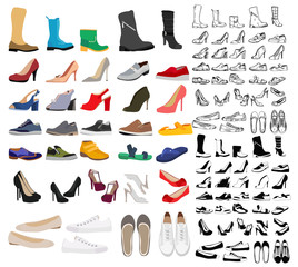 collection of men's and women's shoes