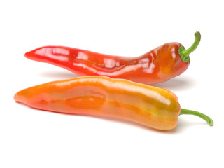 Fresh red pepper on white background
