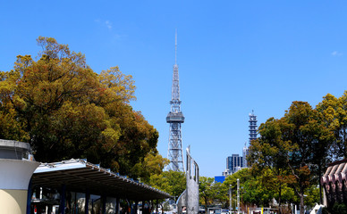 Naklejka premium 都市風景 名古屋市 名古屋市街地 栄付近