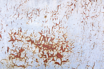 iron wall with rust. grunge texture. background for the designer. corrosion of metal