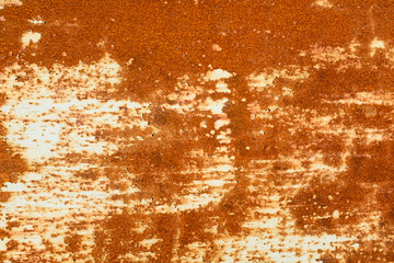 iron wall with rust. grunge texture. background for the designer. corrosion of metal