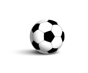 Fototapeta premium Realistic football ball with shadow. Soccer Ball isolated. Football ball