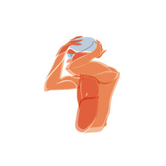 Swim icon eps10. Swimmer torso emblem creative silhouette