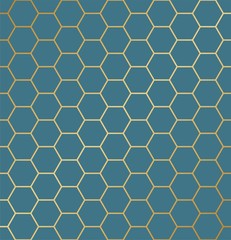 Abstract seamless hexagon pattern. Repeating luxury background.