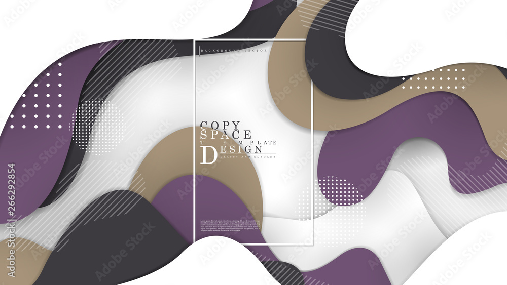 Wall mural copy space template abstract collection art 3d background template vector