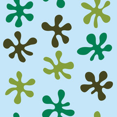 Pattern for seamless background colorful blots offset rows green