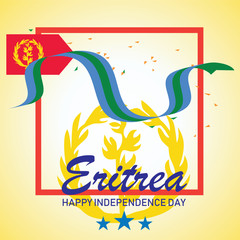 eritrea independence day logo design vector