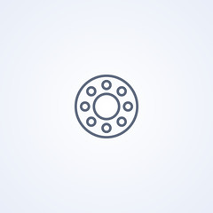 Clutch, vector best gray line icon