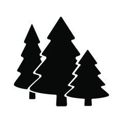 Fototapeta premium Tree silhouette Icon, Vector isolated