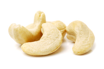 Cashew on white background 